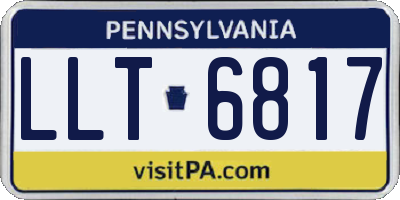 PA license plate LLT6817