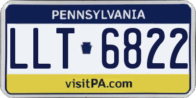 PA license plate LLT6822