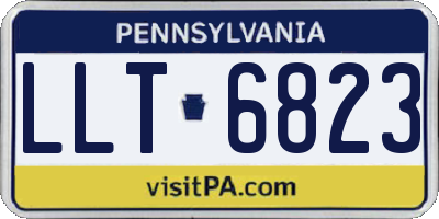PA license plate LLT6823