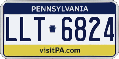 PA license plate LLT6824