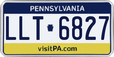 PA license plate LLT6827