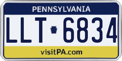 PA license plate LLT6834