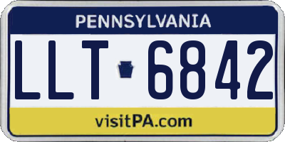 PA license plate LLT6842