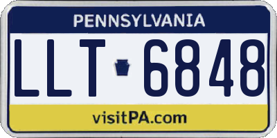 PA license plate LLT6848
