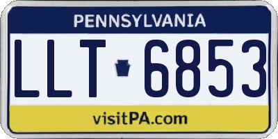 PA license plate LLT6853