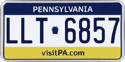 PA license plate LLT6857