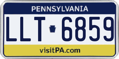 PA license plate LLT6859