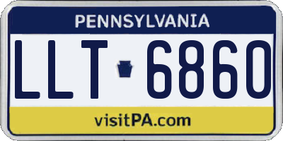 PA license plate LLT6860