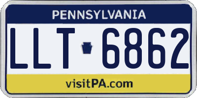 PA license plate LLT6862