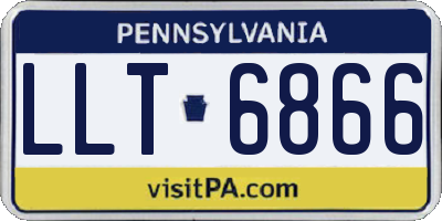 PA license plate LLT6866