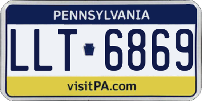 PA license plate LLT6869