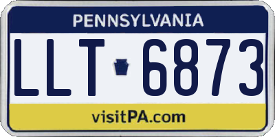 PA license plate LLT6873