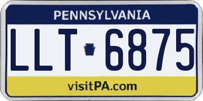 PA license plate LLT6875