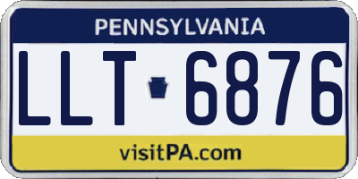 PA license plate LLT6876
