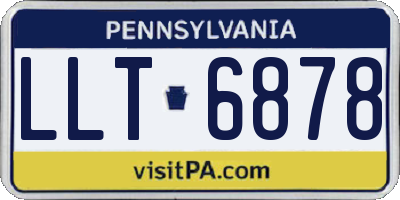 PA license plate LLT6878