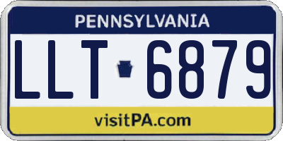 PA license plate LLT6879