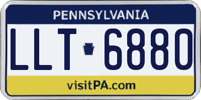 PA license plate LLT6880