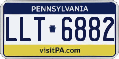 PA license plate LLT6882
