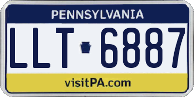 PA license plate LLT6887