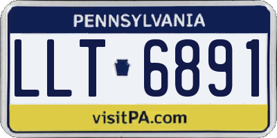 PA license plate LLT6891