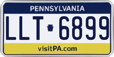 PA license plate LLT6899