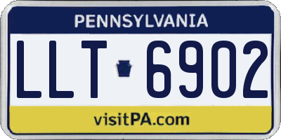 PA license plate LLT6902