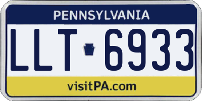 PA license plate LLT6933