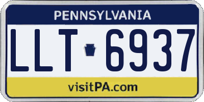 PA license plate LLT6937