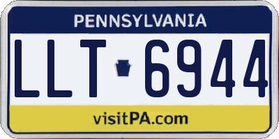 PA license plate LLT6944