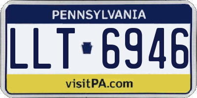 PA license plate LLT6946