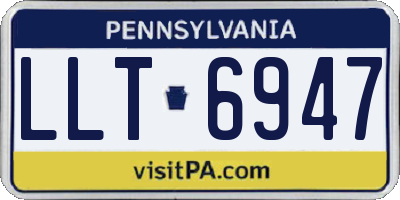PA license plate LLT6947