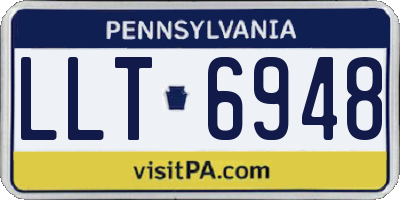 PA license plate LLT6948
