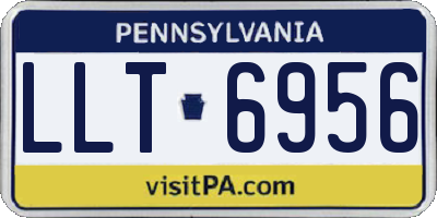 PA license plate LLT6956