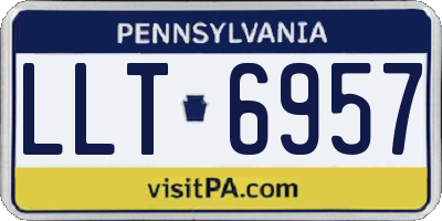 PA license plate LLT6957