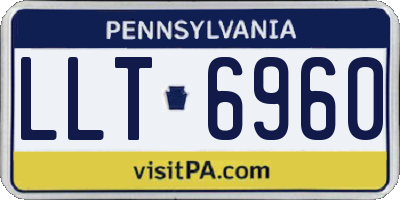 PA license plate LLT6960