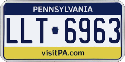 PA license plate LLT6963