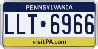 PA license plate LLT6966