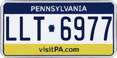 PA license plate LLT6977