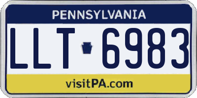 PA license plate LLT6983