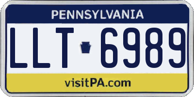 PA license plate LLT6989