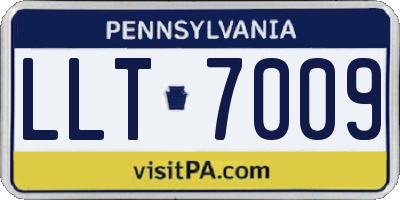 PA license plate LLT7009