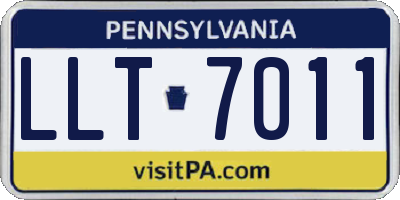 PA license plate LLT7011