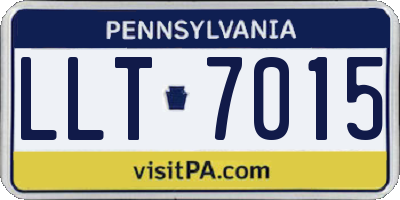 PA license plate LLT7015