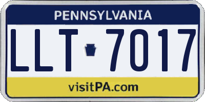 PA license plate LLT7017
