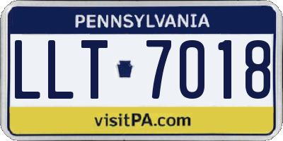PA license plate LLT7018