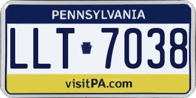 PA license plate LLT7038