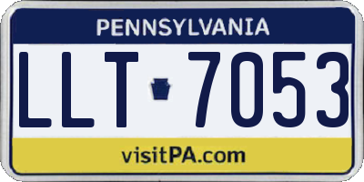 PA license plate LLT7053