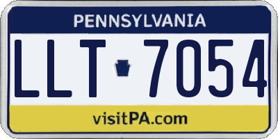 PA license plate LLT7054