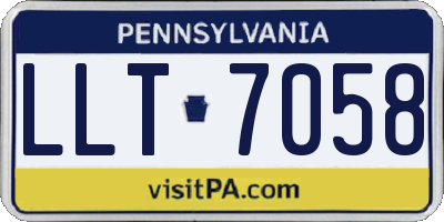 PA license plate LLT7058