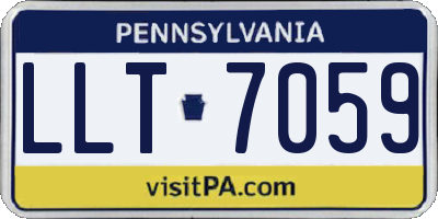 PA license plate LLT7059